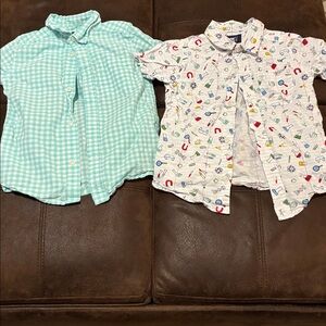 Boys' Short-Sleeve Printed Button-Up Shirt